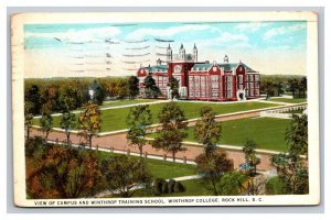 Vintage 1931 Postcard Campus Winthrop Training School Rockhill South Carolina