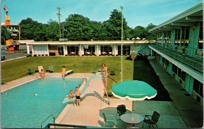Postcard Swimming Pool at the Holiday Inn on Highway 231 in Lebanon, Tennessee 
