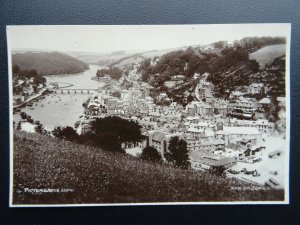 Cornwall PICTURESQUE LOOE VILLAGE - Old RP Postcard by Donlion 714