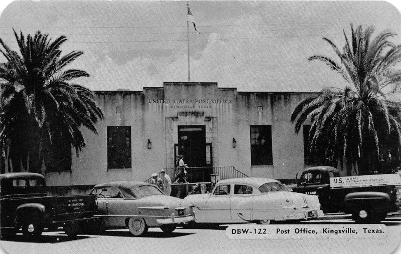 J38/ Kingsville Texas Postcard c1940s U.S. Post Office Building  83