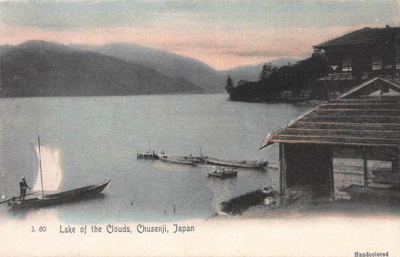 Lake of the Clouds, Chuzenji, Japan, Early Hand Colored Postcard, Unused