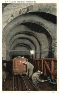 Vintage Postcard Vaulted Arches Steel Concrete Structures In Modernized Mines