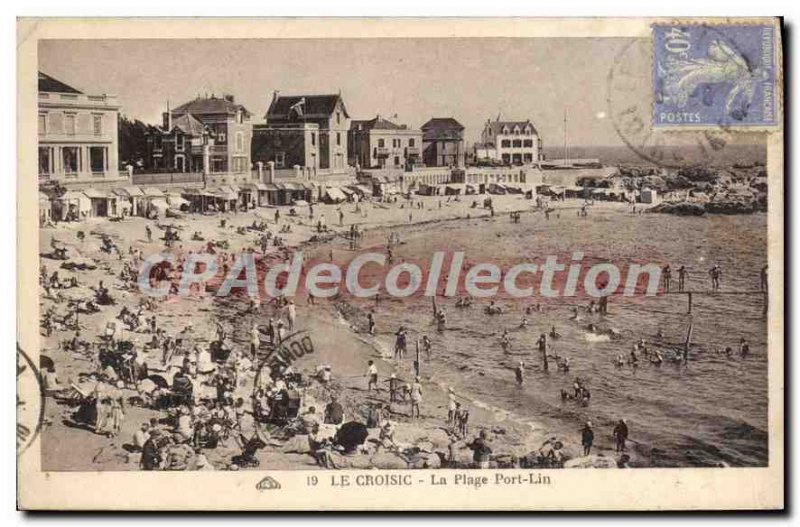 Postcard Old Croisic The Beach Port Lin