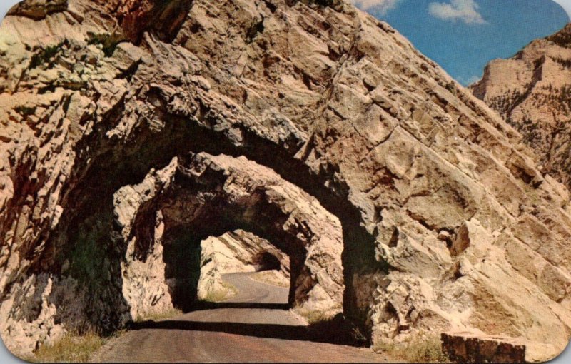 Triple Tunnels Along Shoshone Lake Cody Road To Yellowstone National Park