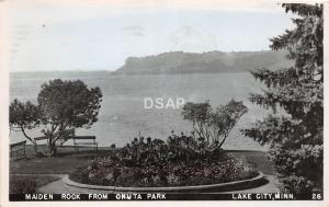 C48/ Lake City Minnesota Mn Real Photo RPPC Postcard 1955 Maiden Rock Onuta Park