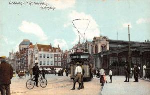 Rotterdam South Holland Netherlands Groeten uit trolley train antique pc Y13824