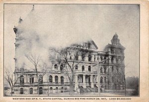 Albany New York State Capitol 1911 Fire Disaster Vintage Postcard AA67049