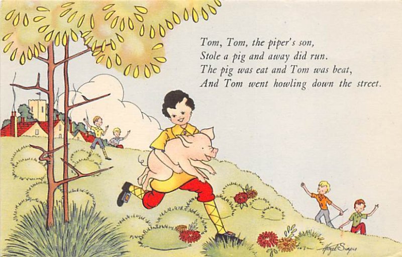 Tom, Tom, the Piper son Nursery rhymes Unused 