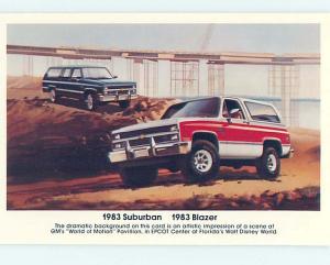 Unused 1983 car dealer ad postcard CHEVROLET BLAZER AND SUBURBAN o8319-22