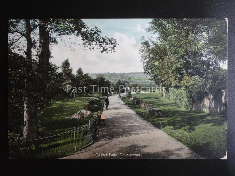 Essex COLCHESTER Castle Park shows Park Keeper c1903 by Valentine 41149 