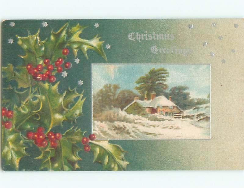 Divided-Back CHRISTMAS SCENE Great Postcard W8887