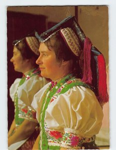 Postcard National costume, Hollókő, Hungary