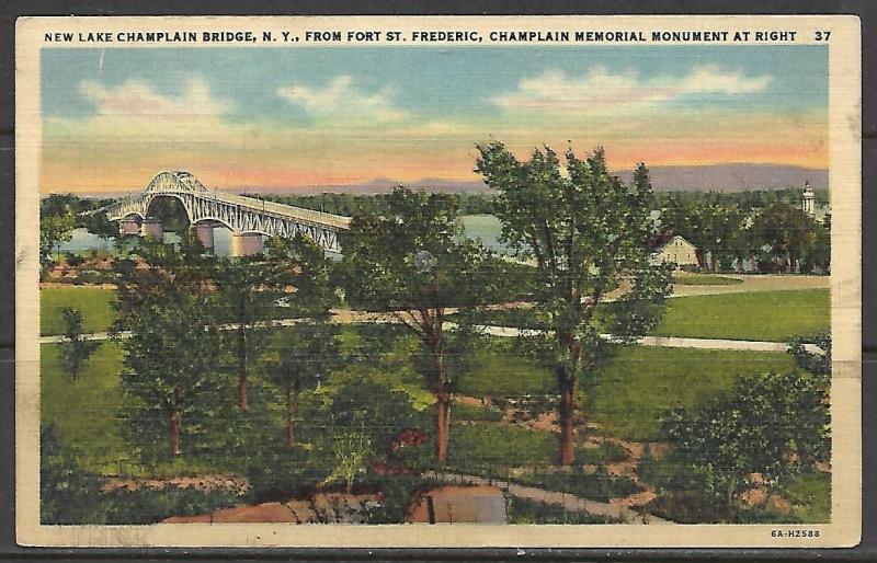 New York, Lake Champlain - New Bridge - Fort St Frederic - [NY-116]