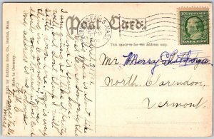 Turners Falls Massachusetts 1908 Postcard Carnegie Library