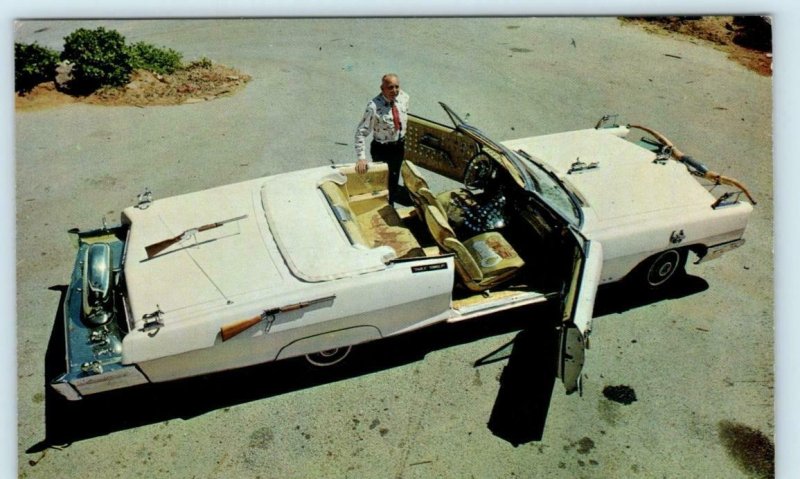 APPLE VALLEY, CA ~ Mayor CHARLIE DUNNICLIFF'S Custom Car with Guns Postcard