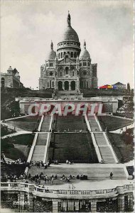 Modern Postcard PRETTY THE CORNERS OF PARIS-The Sacre-Coeur basilica