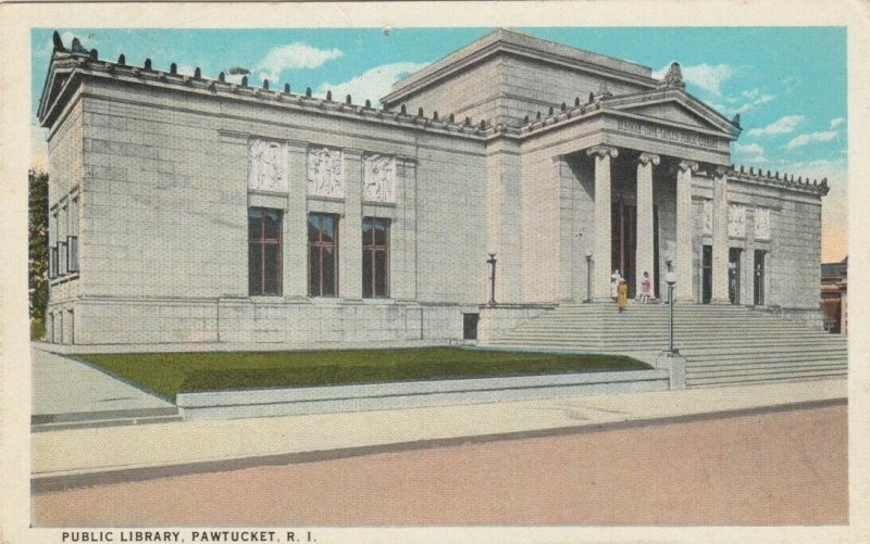 PAWTUCKET, Rhode Island, PU-1922; Public Library