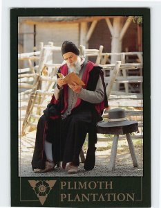 Postcard Separatist Reading Plimoth Plantation Massachusetts USA