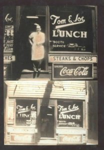 REAL PHOTO ALTOONA PENNSYLVANIA PA. JOE AND TOME LUNCH RPOSTCARD COPY