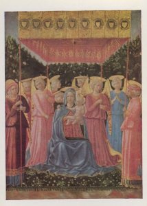 Fra Angelico The Virgin & Child With Angels National Gallery Painting Postcard