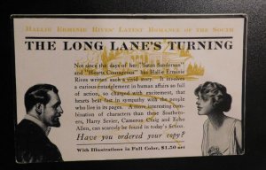Mint USA Advertising Postcard Long Lanes Turning Hallie Erminie Rives Book Order