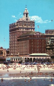 Vintage Postcard Swimming Pool Shelburne Boardwalk Atlantic City New Jersey N.J.