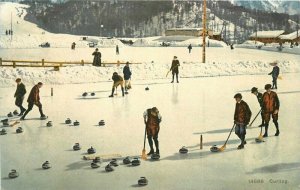 Zurich Switzerland C-1910 Curling Winter Sports Postcard 21-8762