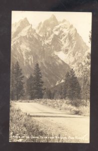 RPPC JENNY LAKE WYOMING GRAND TETON SPIRES VINTAGE REAL PHOTO POSTCARD