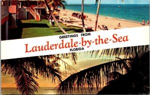 Greetings From Lauderdale-By-The-Sea Florida Split View