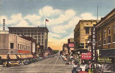 ALBUQUERQUE, NEW MEXICO DOWNTOWN CENTRAL & 4th POSTCARD