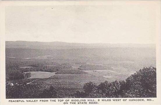 Maryland Hancock Peaceful Valley From The Top Of Sideling Hill Albertype