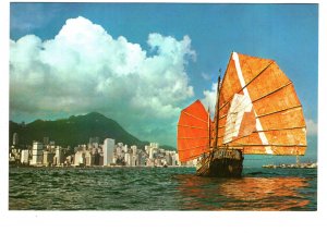 Chinese Junk, Hong Kong, sail Boat