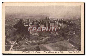 Postcard Old Carcassonne Aude Aerial view of the City