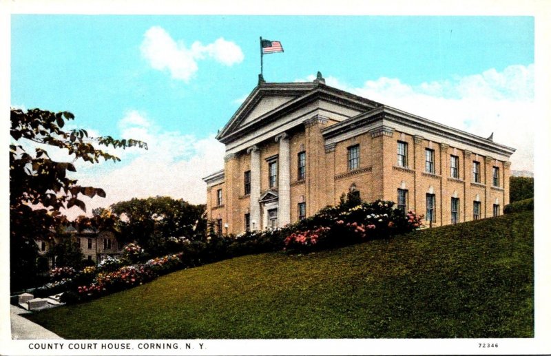 New York Corning County Court House Curteich