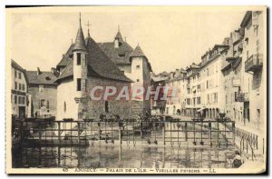 Old Postcard Annecy Palais De L & # 39Ile Vieilles prisons