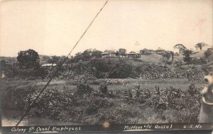 RPPC PANAMA CANAL COLONY OF EMPLOYEES U.S. NAVY REAL PHOTO POSTCARD (c. 1920s)