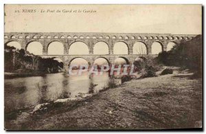 Old Postcard Nimes Pont du Gard and the Gardon