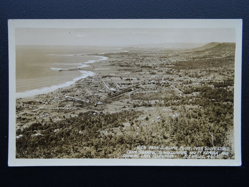 Australia NSW from SUBLIME POINT to COAST THIRROUL WOLLONGONG Old RP Postcard