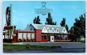 MONTREAL, QUEBEC Canada ~ Roadside BRUNO RESTAURANT c1960s Postcard