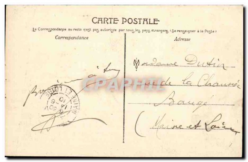 Nice Old Postcard the & # 39entree the castle (view from the castle)