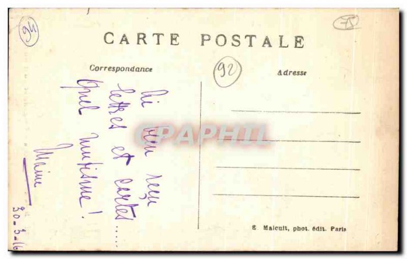 Old Postcard Bois de Vincennes and Cascade Bridge Rustic