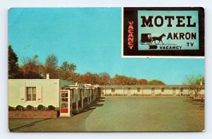 Motel Akron Lancaster County Akron Pennsylvania PA Chrome Postcard P2