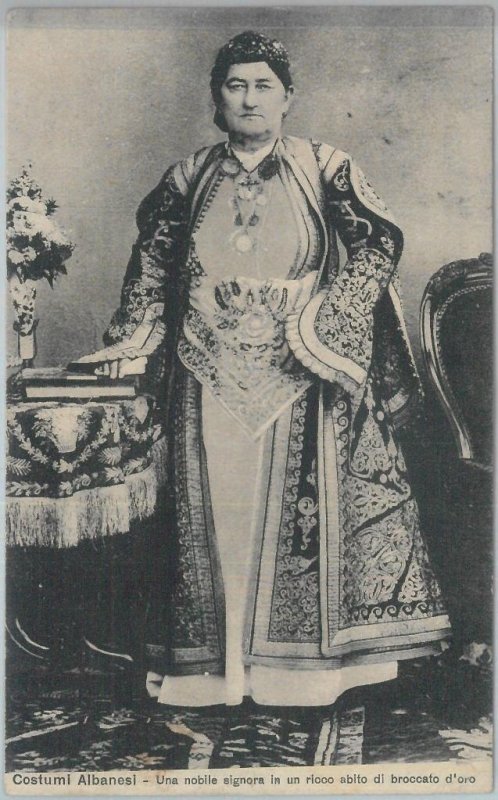 79404 - ALBANIA - VINTAGE Ethnic POSTCARD  -  Posta Militare postmark 1916