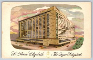 Queen Elizabeth Hotel, Montreal, Quebec, Vintage 1969 Art Postcard