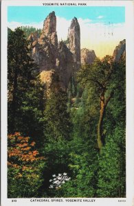 Yosemite National Park Cathedral Spires California Vintage Postcard C144