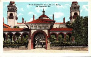 Florida St Augustine Hotel Ponce De Leon Front Entrance 1920