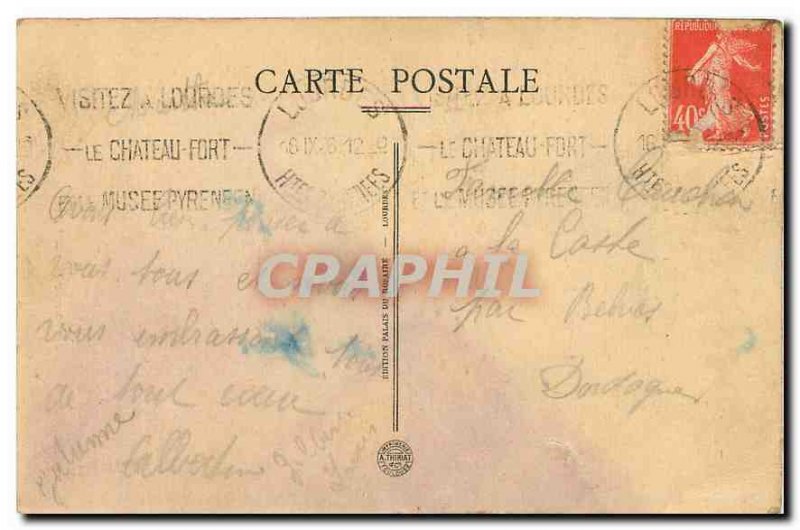 Old Postcard Lourdes Grotto