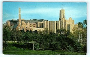 ATCHISON, Kansas KS ~ Abbey & Church SAINT BENEDICT'S COLLEGE 1950s-60s Postcard