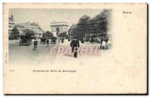 Paris Old Postcard Avenue du Bois de Boulogne