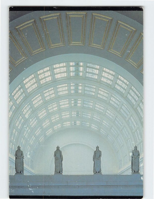 Postcard Four of thirty-six interior statues, Union Station, Washington, D. C.